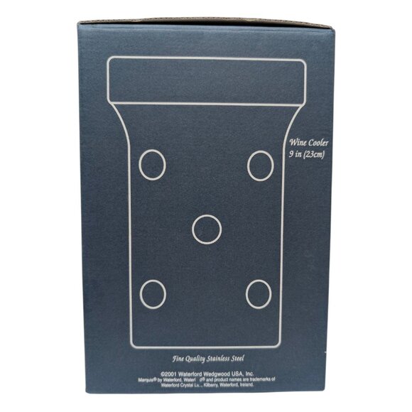 Waterford Marquis Stainless Steel Wine Cooler Silver Tone Polka Dimple Dot 9" - Picture 4 of 12